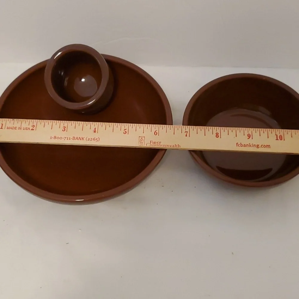 Williams Sonoma 2 Brown Olive Bowls